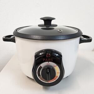 Pars Automatic Persian Rice Cooker Tahdig Rice Maker-White-5 Cup-USED-M78